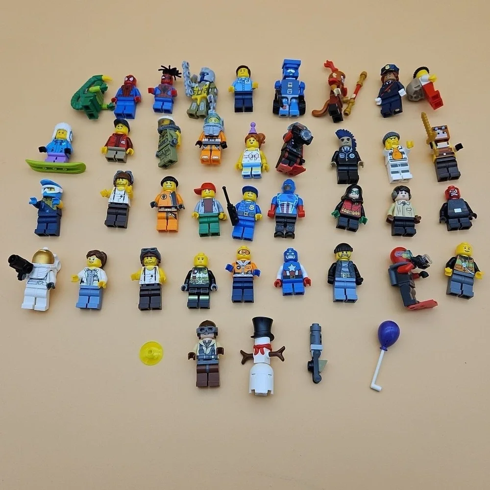 Lot Of 38 Lego Minifigures Minifigs Collection Spiderman Star Wars Minecraft